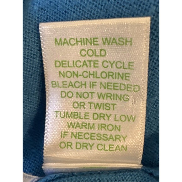 Lilly Pulitzer Size S Blue Heidi Cardigan Gold Buttons Pockets Cotton Blend - Picture 11 of 11